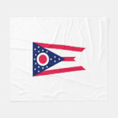 Couverture Polaire Drapeau de l'Ohio (Devant (Horizontal))