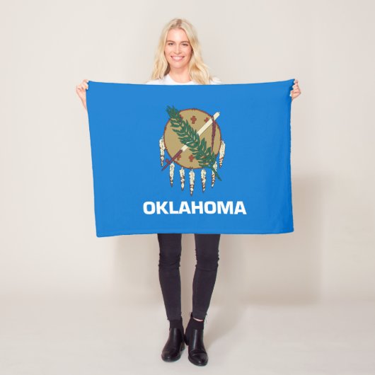 Couverture Polaire Drapeau de l'Oklahoma (En situation)