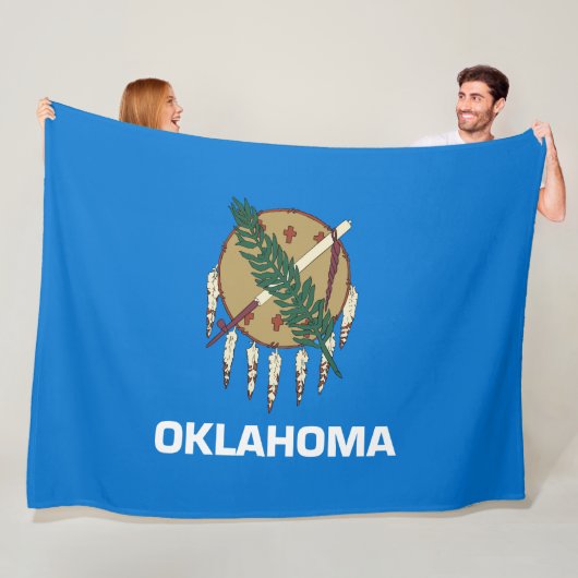 Couverture Polaire Drapeau de l'Oklahoma (En situation)