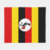 Couverture Polaire Drapeau de l'Ouganda (Devant (Horizontal))