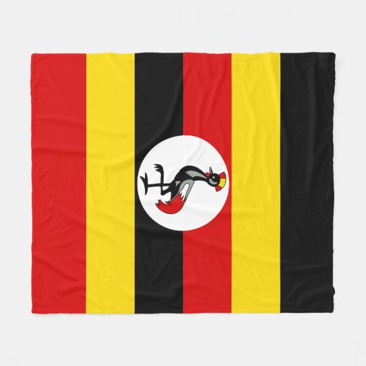 Couverture Polaire Drapeau de l'Ouganda (Devant (Horizontal))