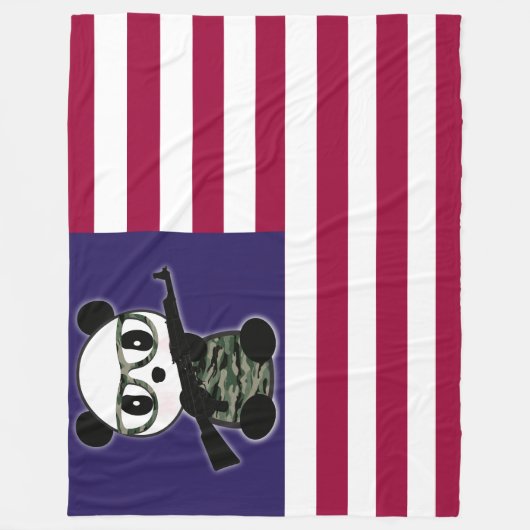 Couverture Polaire Drapeau de l'ours Panda (Devant)