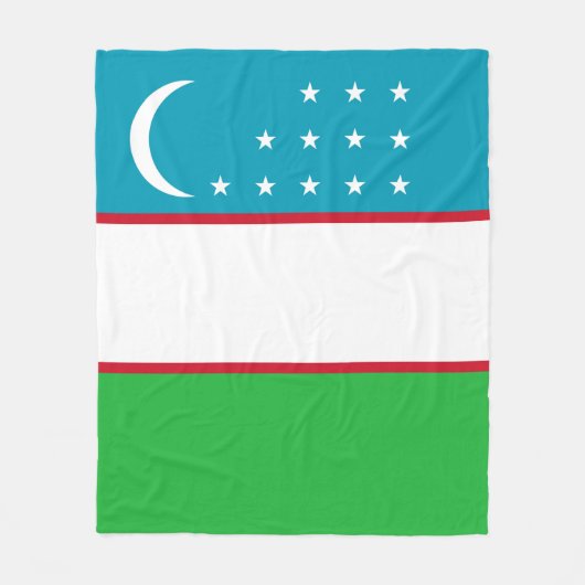 Couverture Polaire Drapeau de l'Ouzbékistan (Devant)