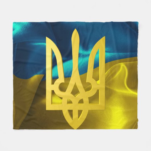 Couverture Polaire Drapeau de l'Ukraine (Devant (Horizontal))