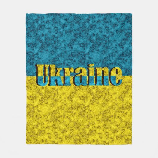 Couverture Polaire Drapeau de l'Ukraine (Devant)