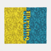 Couverture Polaire Drapeau de l'Ukraine (Devant (Horizontal))