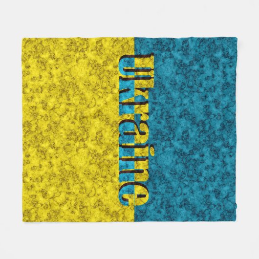 Couverture Polaire Drapeau de l'Ukraine (Devant (Horizontal))