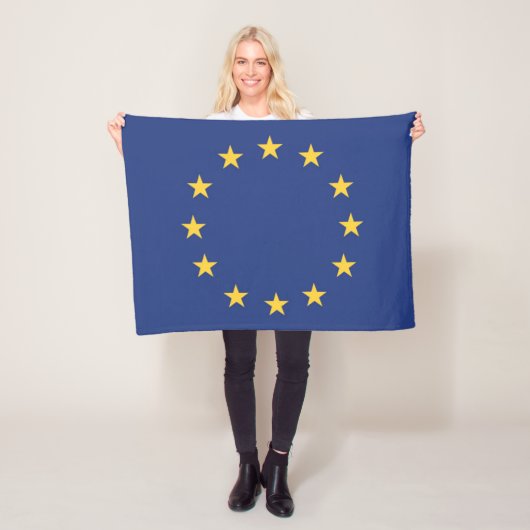 Couverture Polaire Drapeau de l'Union européenne (En situation)