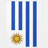 Couverture Polaire Drapeau de l'Uruguay (Devant)