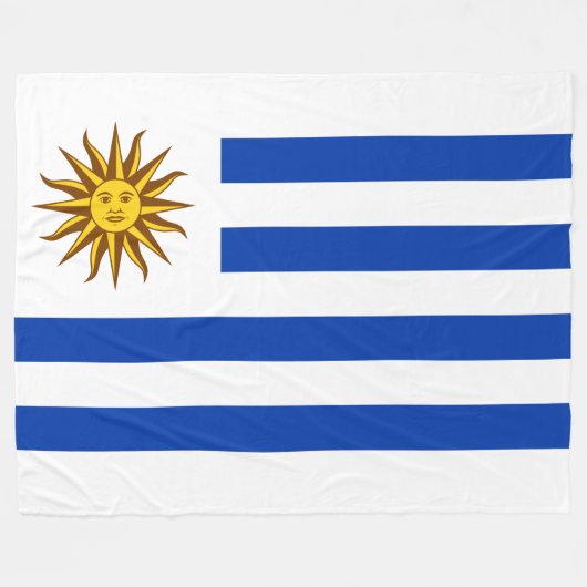 Couverture Polaire Drapeau de l'Uruguay (Devant (Horizontal))