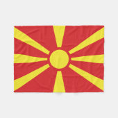 Couverture Polaire Drapeau de Macédoine du Nord (Devant (Horizontal))