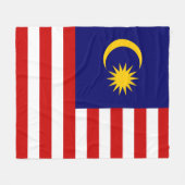Couverture Polaire Drapeau de Malaisie (Devant (Horizontal))