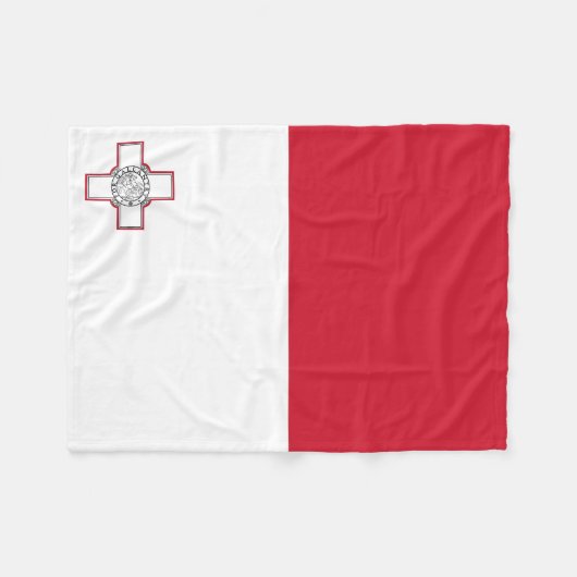 Couverture Polaire Drapeau de Malte (Devant (Horizontal))