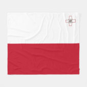 Couverture Polaire Drapeau de Malte (Devant (Horizontal))