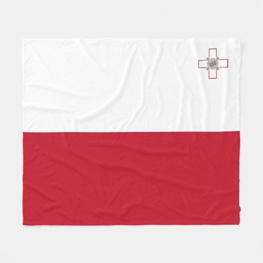 Couverture Polaire Drapeau de Malte (Devant (Horizontal))