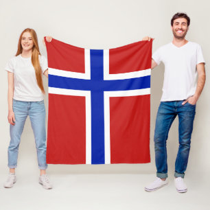 Couverture Polaire Drapeau de milieu de Scandinave de la Norvège