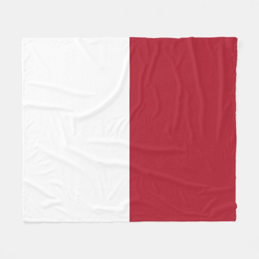 Couverture Polaire Drapeau de Monaco (Devant (Horizontal))