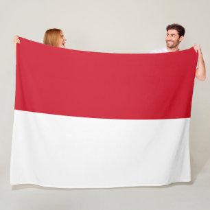 Couverture Polaire Drapeau de Monaco