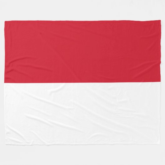 Couverture Polaire Drapeau de Monaco (Devant (Horizontal))