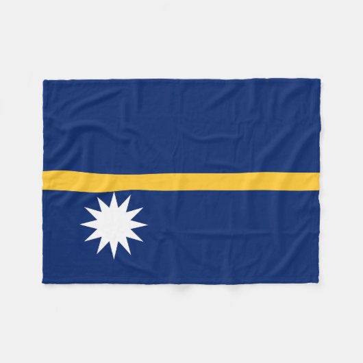 Couverture Polaire Drapeau de Nauru (Devant (Horizontal))