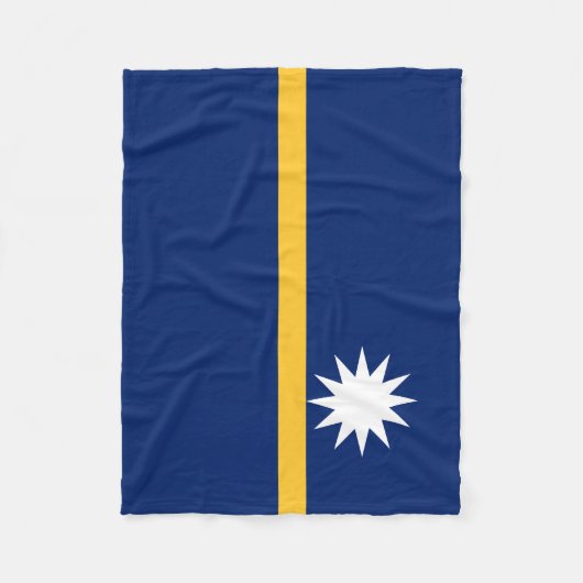 Couverture Polaire Drapeau de Nauru (Devant)