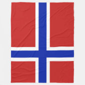 Couverture Polaire Drapeau de Norvège grand scandinave (Devant)