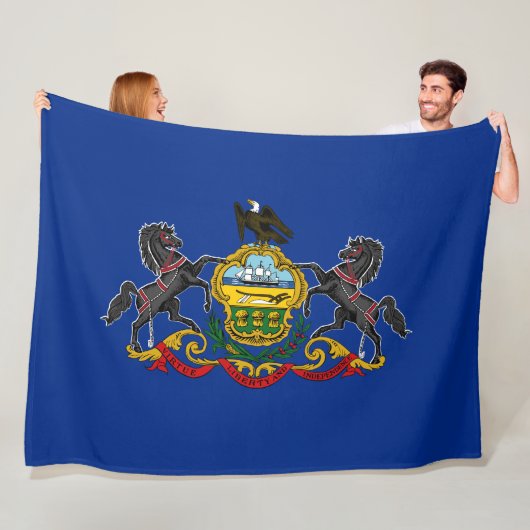 Couverture Polaire Drapeau de Pennsylvanie (En situation)