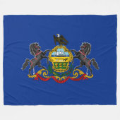 Couverture Polaire Drapeau de Pennsylvanie (Devant (Horizontal))