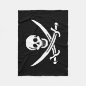 Couverture Polaire Drapeau de pirate Crâne croisé épées (Devant)