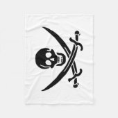 Couverture Polaire Drapeau de pirate Crâne croisé épées (Devant)
