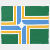 Couverture Polaire Drapeau de Portland (Oregon) (Devant (Horizontal))