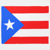 Couverture Polaire Drapeau de Porto Rico (Devant (Horizontal))
