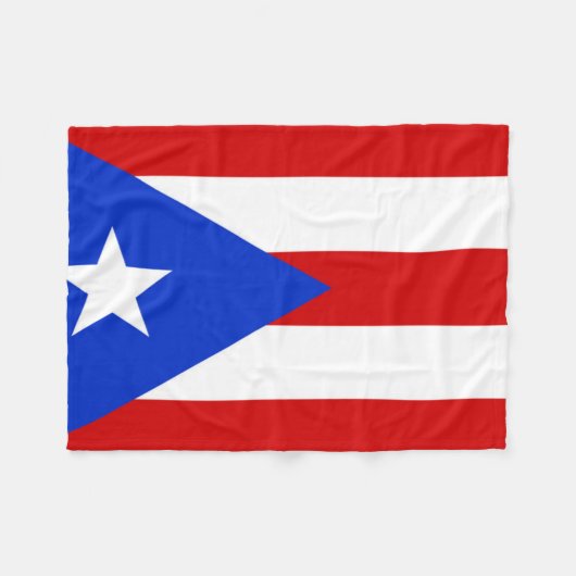 Couverture Polaire Drapeau de Porto Rico (Devant (Horizontal))