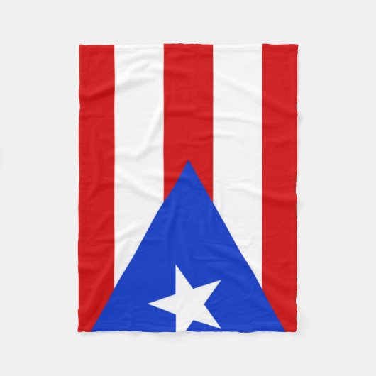 Couverture Polaire Drapeau de Porto Rico (Devant)