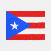 Couverture Polaire Drapeau de Porto Rico (Devant (Horizontal))