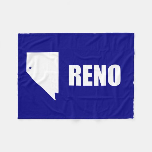 Couverture Polaire Drapeau de Reno, Nevada Fleece Blanket (Devant (Horizontal))