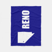 Couverture Polaire Drapeau de Reno, Nevada Fleece Blanket (Devant)
