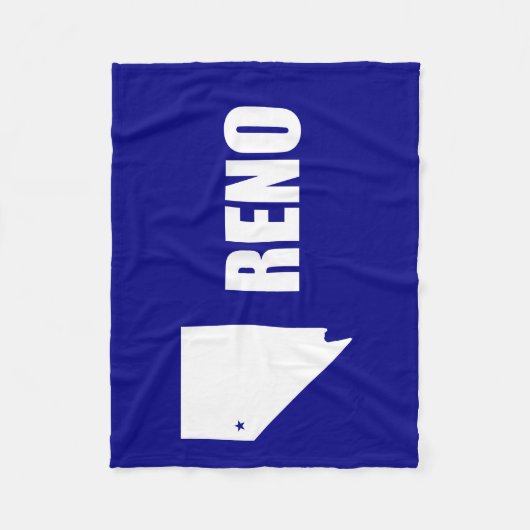 Couverture Polaire Drapeau de Reno, Nevada Fleece Blanket (Devant)