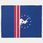 Couverture Polaire Drapeau de Richmond, Virginia Fleece Blanket (Devant (Horizontal))