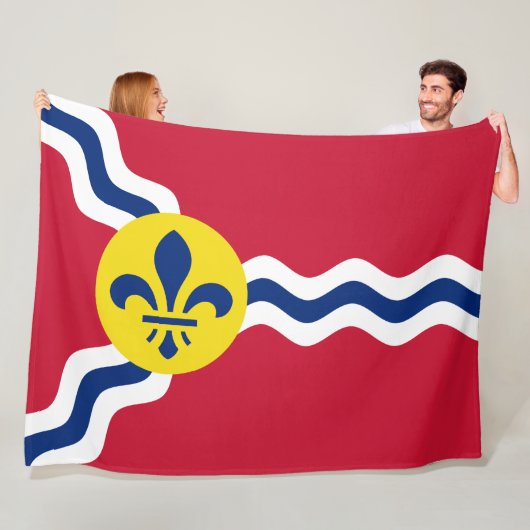 Couverture Polaire Drapeau de Saint-Louis (Missouri) (En situation)