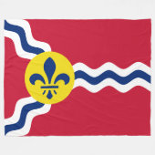 Couverture Polaire Drapeau de Saint-Louis (Missouri) (Devant (Horizontal))