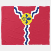 Couverture Polaire Drapeau de Saint-Louis, Missouri Fleece Blanket (Devant (Horizontal))
