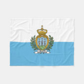 Couverture Polaire Drapeau de Saint-Marin (Devant (Horizontal))