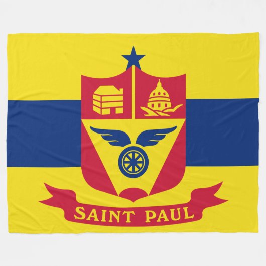 Couverture Polaire Drapeau de Saint Paul (Minnesota) (Devant (Horizontal))