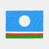 Couverture Polaire Drapeau de Sakha (Devant (Horizontal))