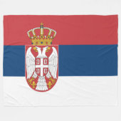 Couverture Polaire Drapeau de Serbie (Devant (Horizontal))