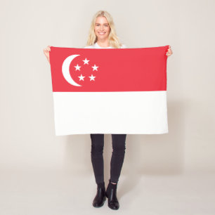 Couverture Polaire Drapeau de Singapour
