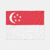 Couverture Polaire Drapeau de Singapour (Devant (Horizontal))