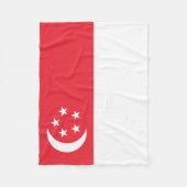 Couverture Polaire Drapeau de Singapour (Devant)