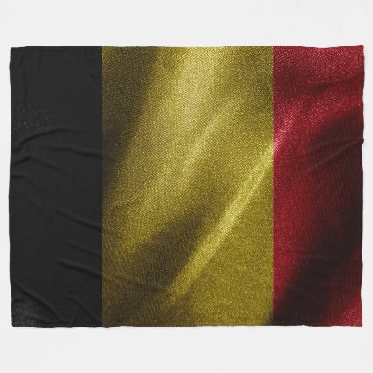 Couverture Polaire Drapeau de soie de Belgique (Devant (Horizontal))